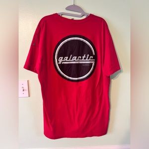 Next Level Apparel Galactic Skateshop Double-Sided Graphic Print Red T-S…